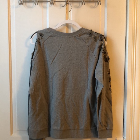 Anthropologie Deletta Beaded Open Shoulder Sweater - Picture 2 of 4